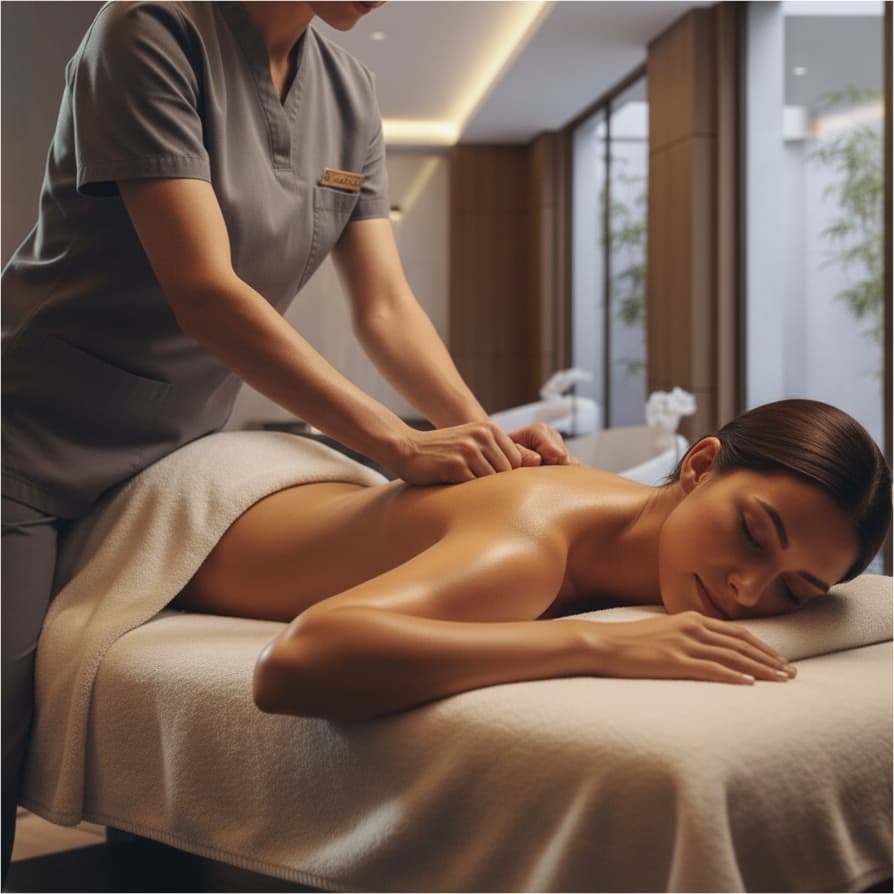 Focused deep tissue massage technique